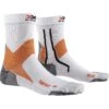 X-Socks Laufsocke Run Fast 4.0 (Trailläufe) Weiss/orange Herren - 1 Paar
