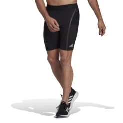 ADIDAS PERFORMANCE Adidas Laufhose Tight Saturday Half (enganliegend, Gesässtasche) 2022 Kurz Schwarz Herren